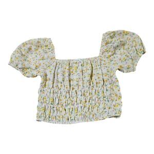 Elodie Medium Cropped Short Sleeve Floral Shirt